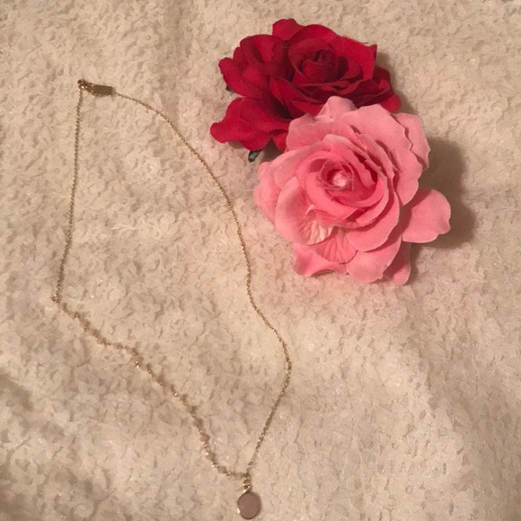 Rose Chalcedony 14K Gold Crystal Rosary Necklace - Picture 2 of 4